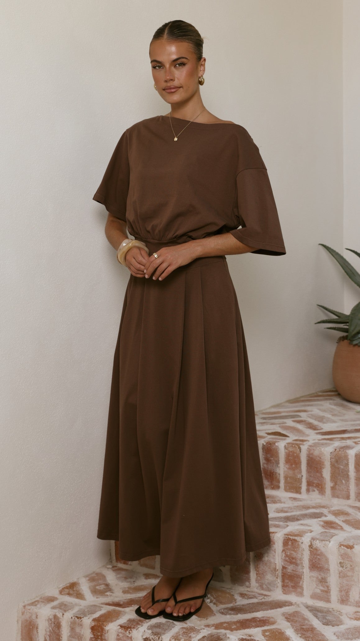 Aleski Maxi Dress - Chocolate