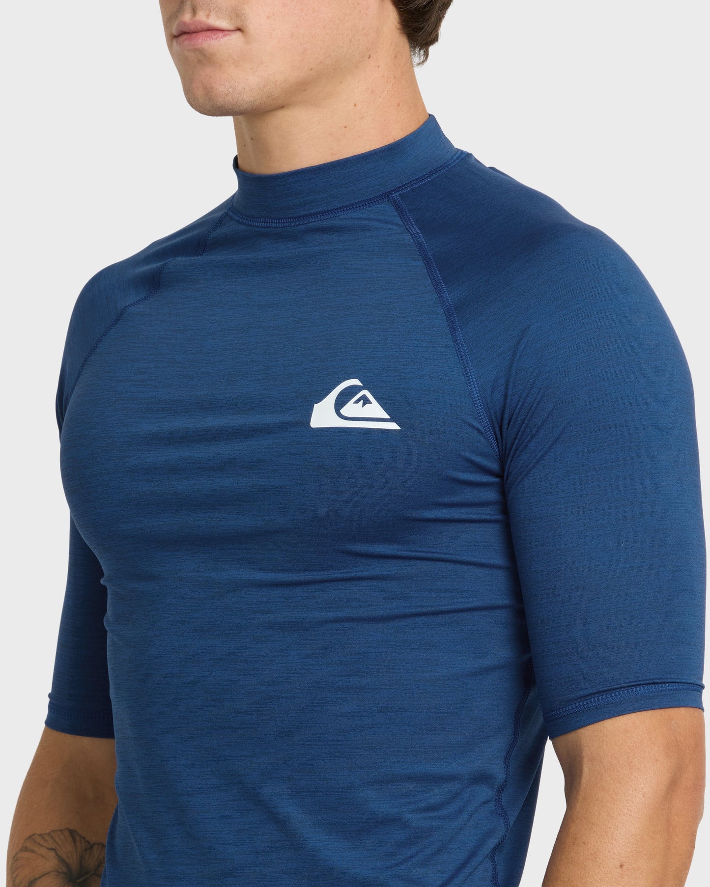 Everyday UPF 50 Short Sleeve Rashguard - Monaco Blue Heather