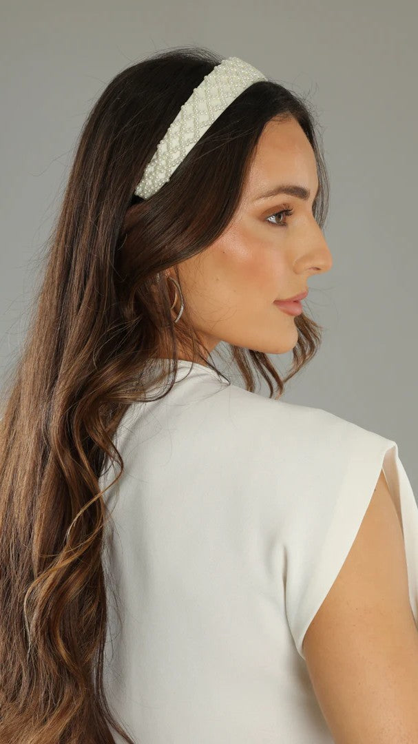 Angela Headband - White