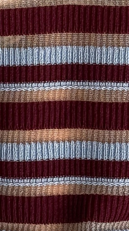 Alana Top - Blue/Maroon Stripe
