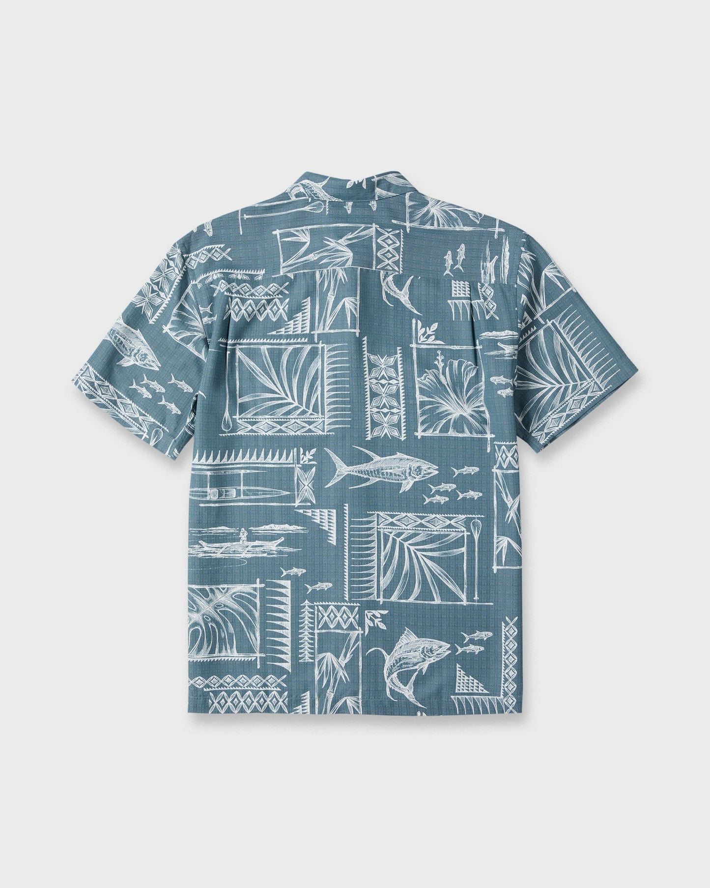 Waterman Paradise Bay Short Sleeve Woven Shirt - Real Teal
