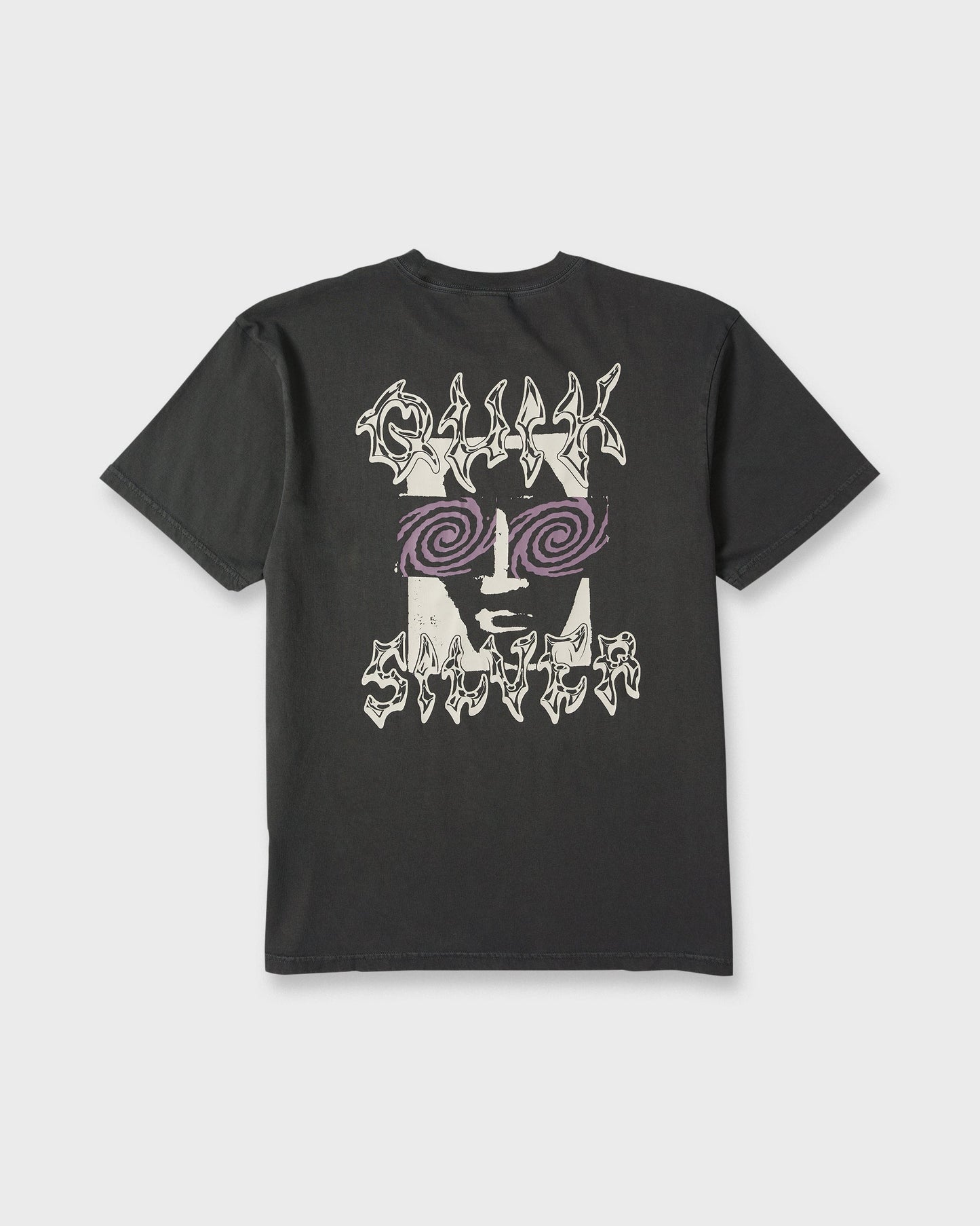 Metal Vision Pigment Dye Short Sleeve Cotton T-Shirt - Phantom
