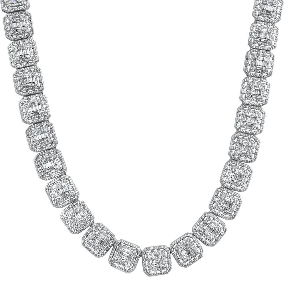 Exotic Baguette Ice CZ Iced Out Chain