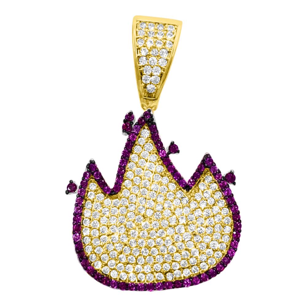 Fire VVS CZ Hip Hop Iced Out Pendant
