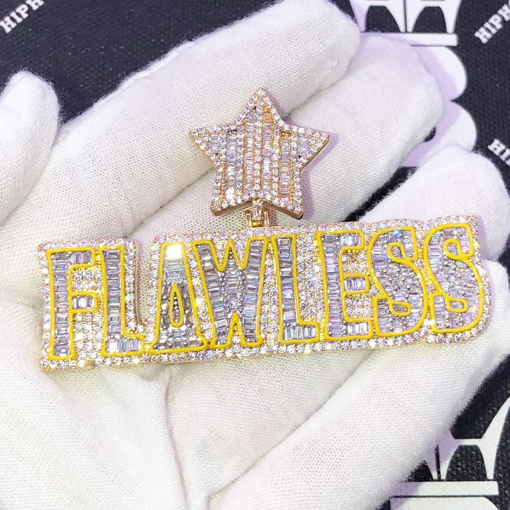 Flawless Star Baguette Medallion CZ Iced Out Pendant