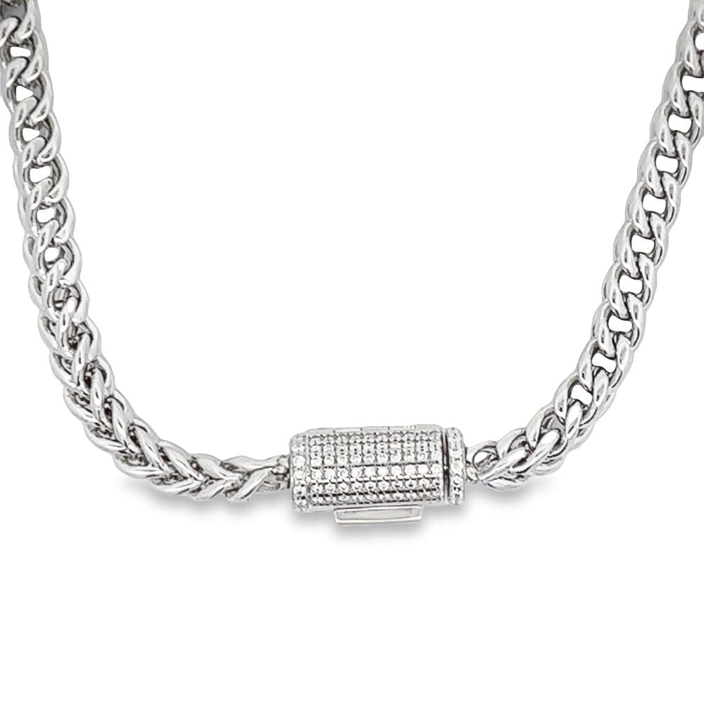 Franco VVS Moissanite Chain Steel / .925 Silver
