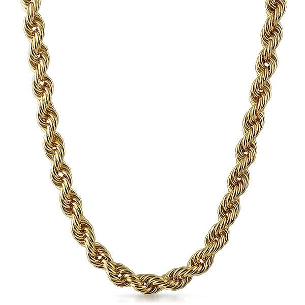 French Rope Gold Plated Chain Necklace