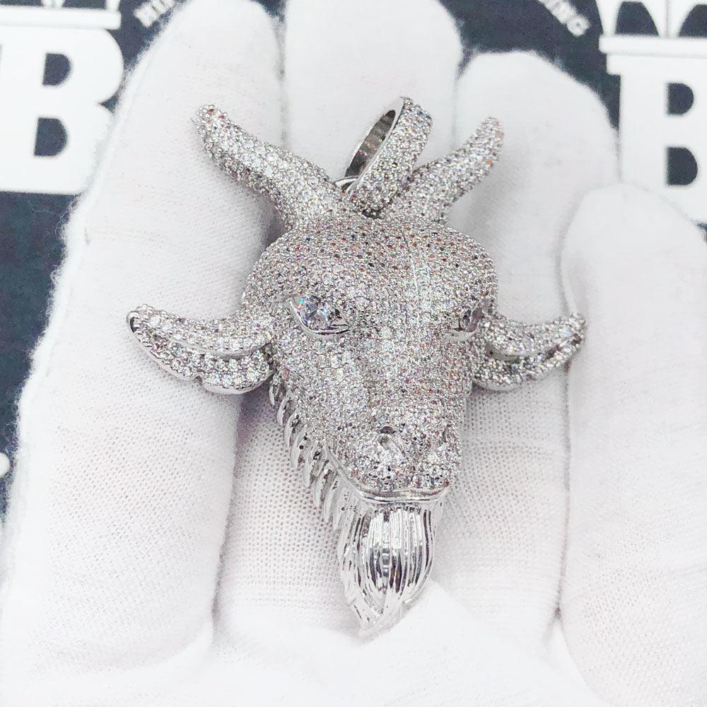 GOAT Face Iced Out Hip Hop Pendant
