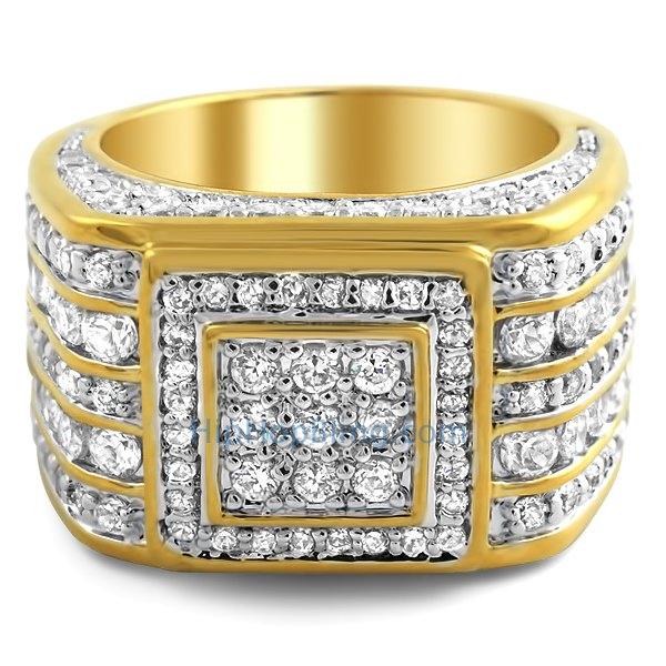 Godfather Gold Custom CZ Bling Bling Ring