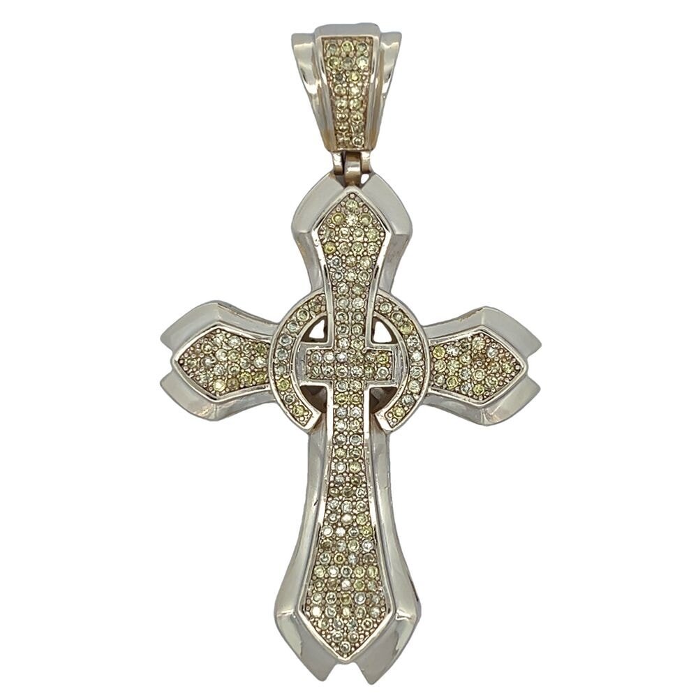 Gold Fancy Canary Yellow CZ Iced Out Pendant