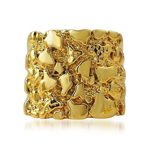 Gold Nugget Detailed Ring