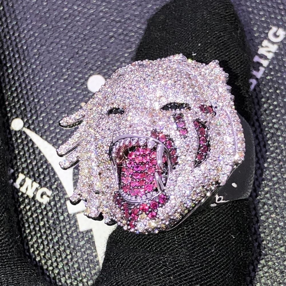 Half Man Half Beast Iced Out Hip Hop Ring