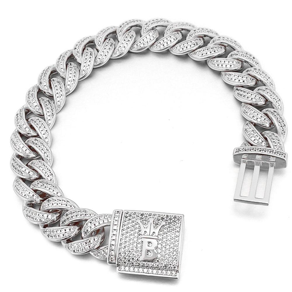 Hip Hop Bling 15MM Cuban Iced Bracelet
