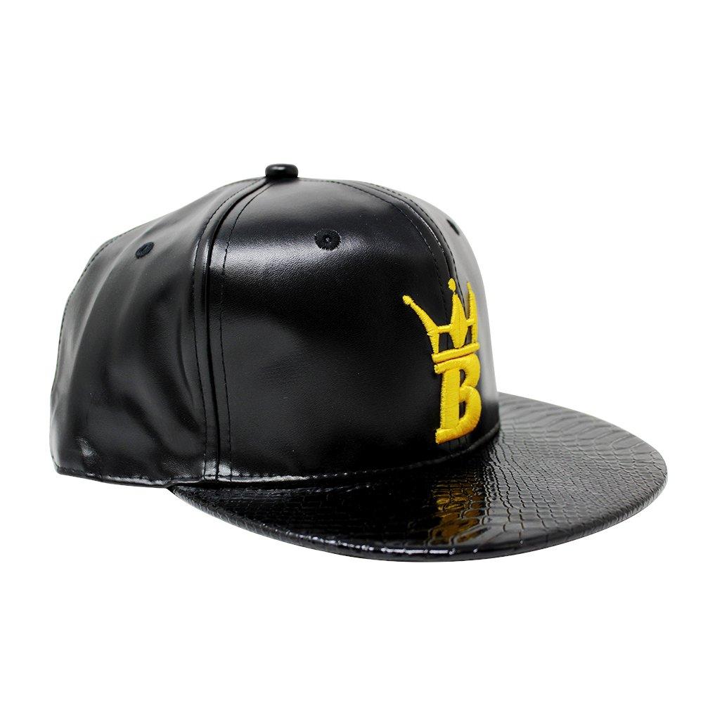 HipHopBling Crown Logo Leatherette Snapback Hat
