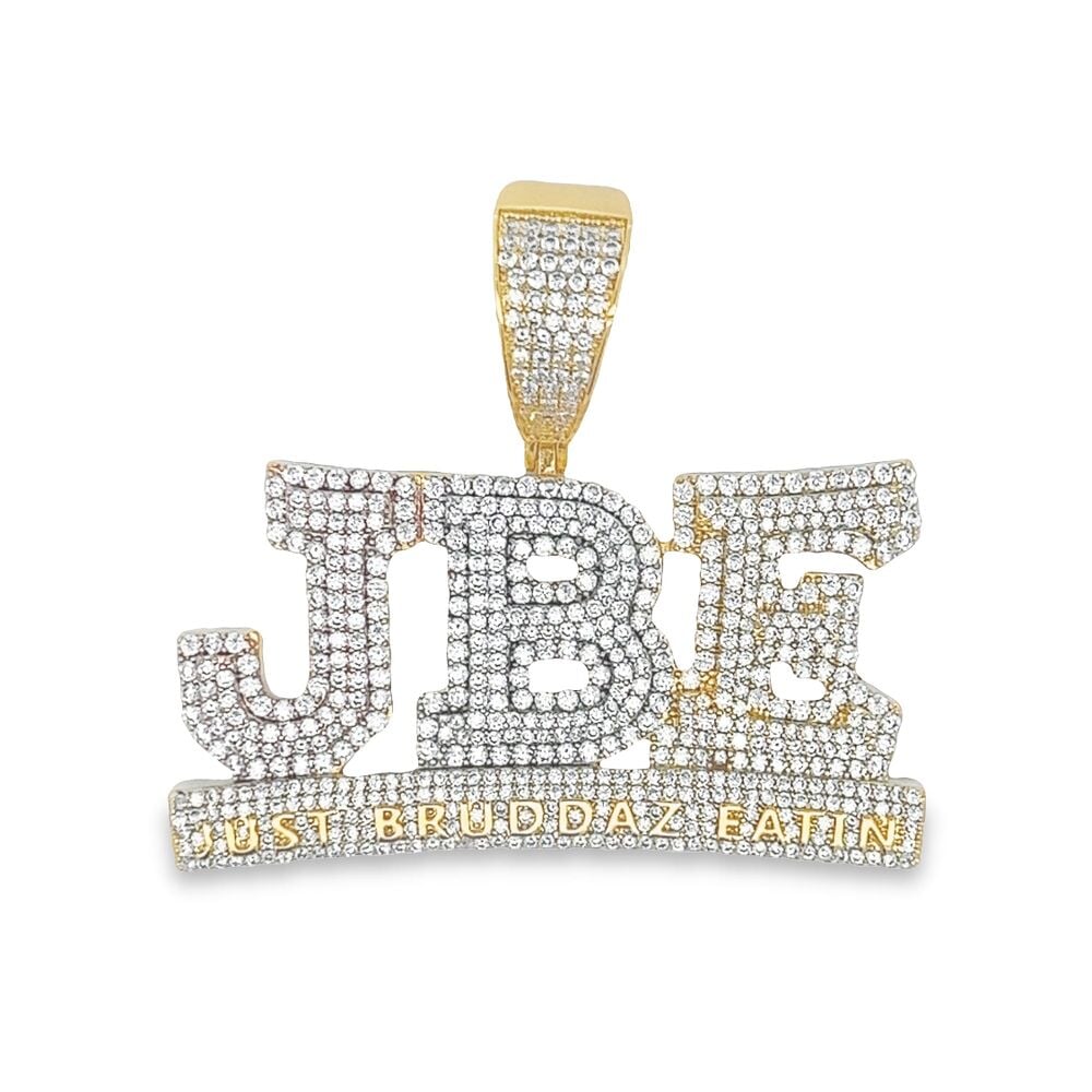 Just Bruddaz Eatin JBE VVS CZ Hip Hop Iced Out Pendant