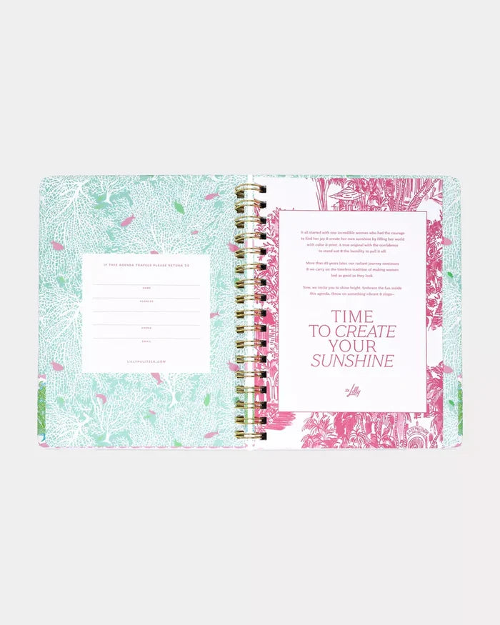 Large 17 Month Agenda (Conch Shell Pink/Burst of Joy)