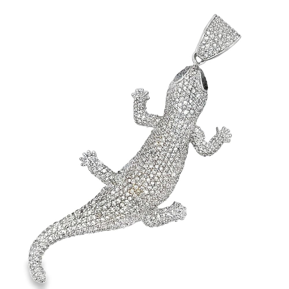 Lizard CZ Iced Out Pendant