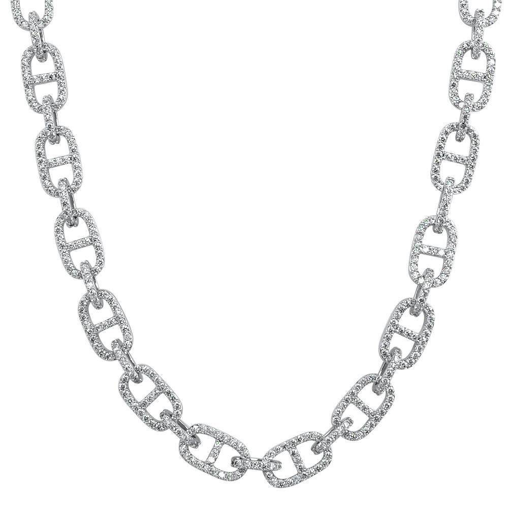 Mariner Tennis Link CZ Hip Hop Iced Out Chain