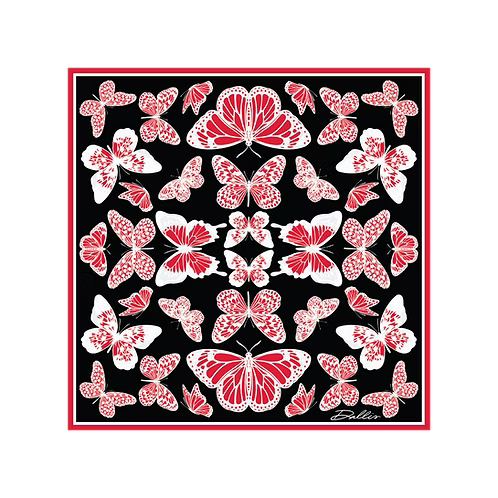 The Mariposa Scarf (Black & Red)