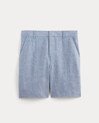 The 7" Linen Trouser Short | Chambray