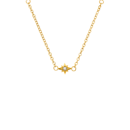 Written In The Stars Handwriting Tag Necklace (Gold)