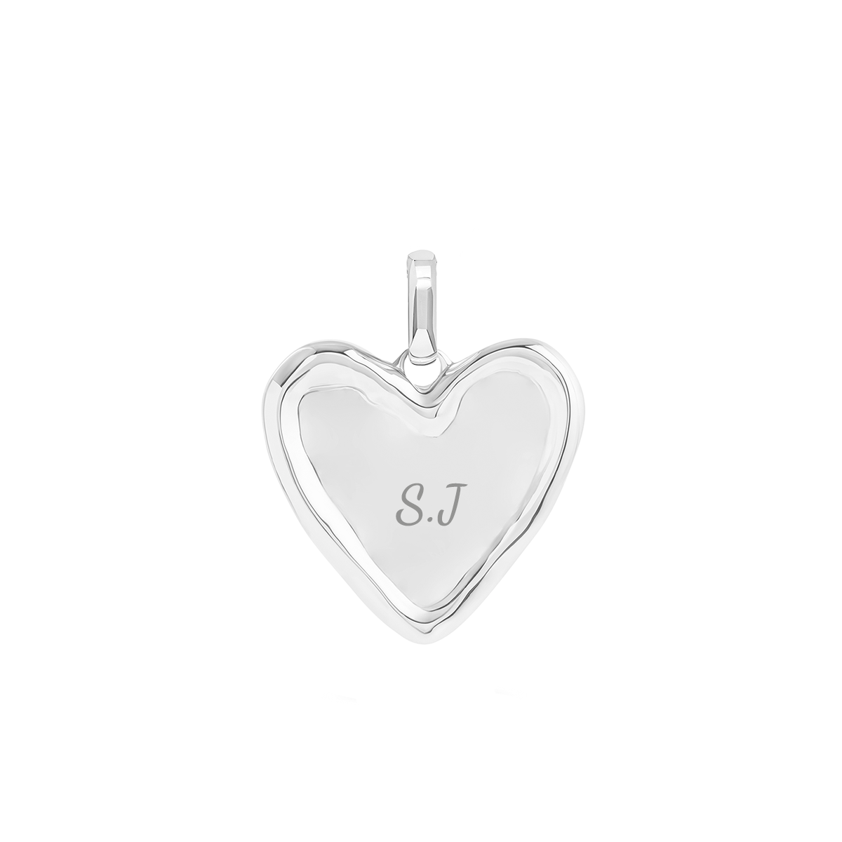 Talisman Heart Birthstone Necklace (Silver)