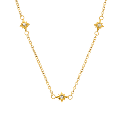 Written In The Stars Handwriting Tag Necklace (Gold)