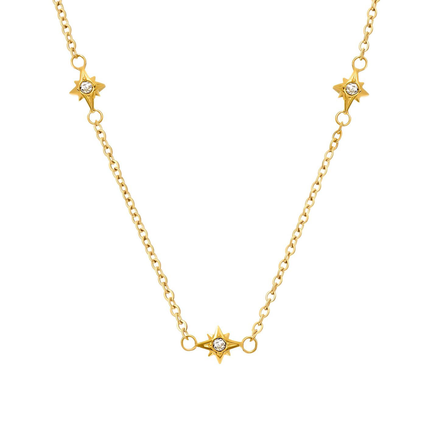 Written In The Stars Handwriting Tag Necklace (Gold)