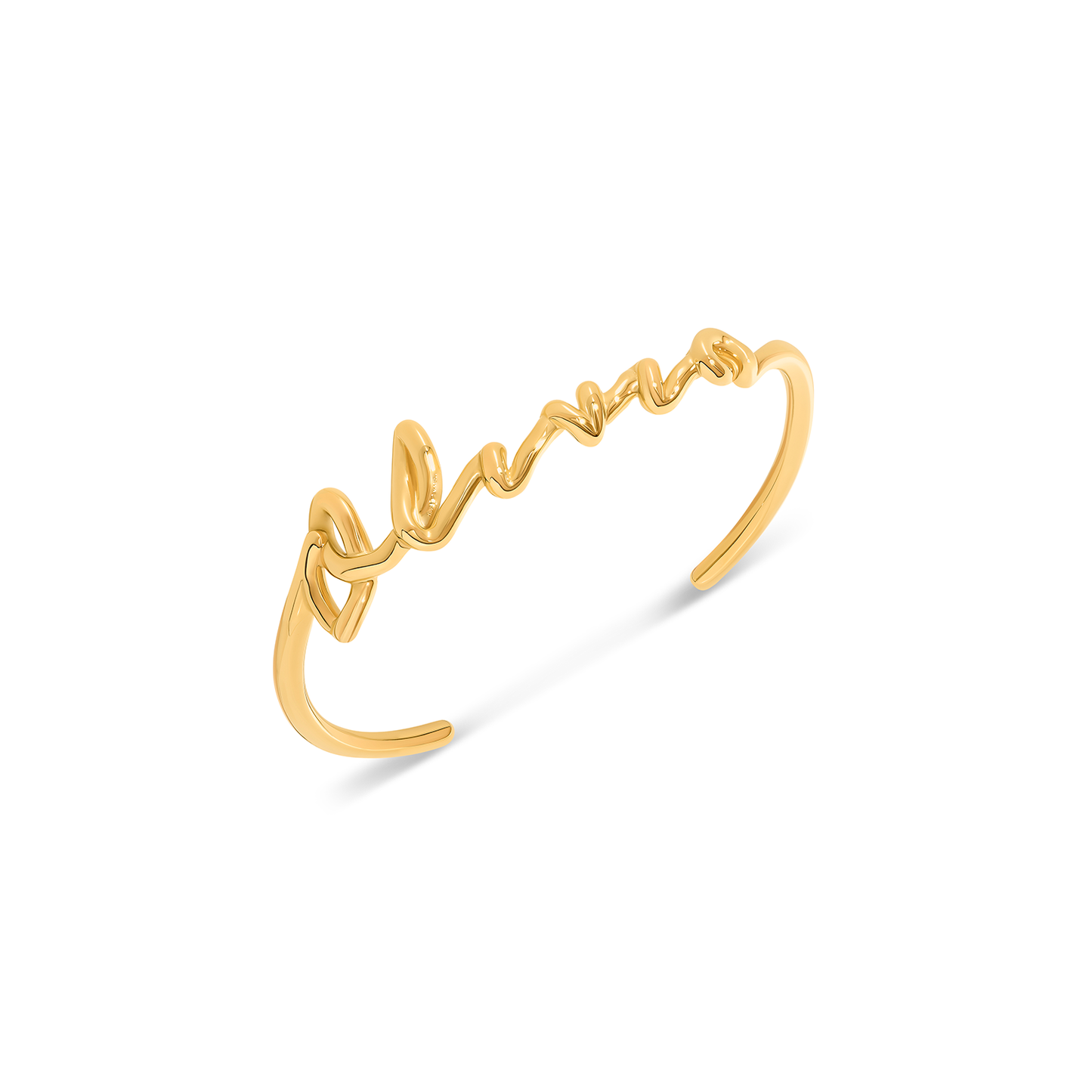 Written In The Sand Custom Name Bangle (Gold)