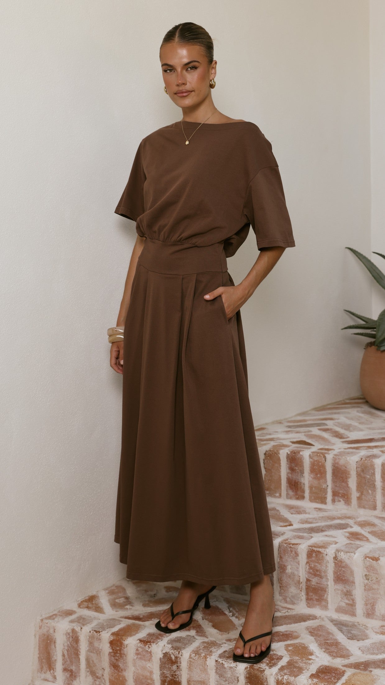 Aleski Maxi Dress - Chocolate