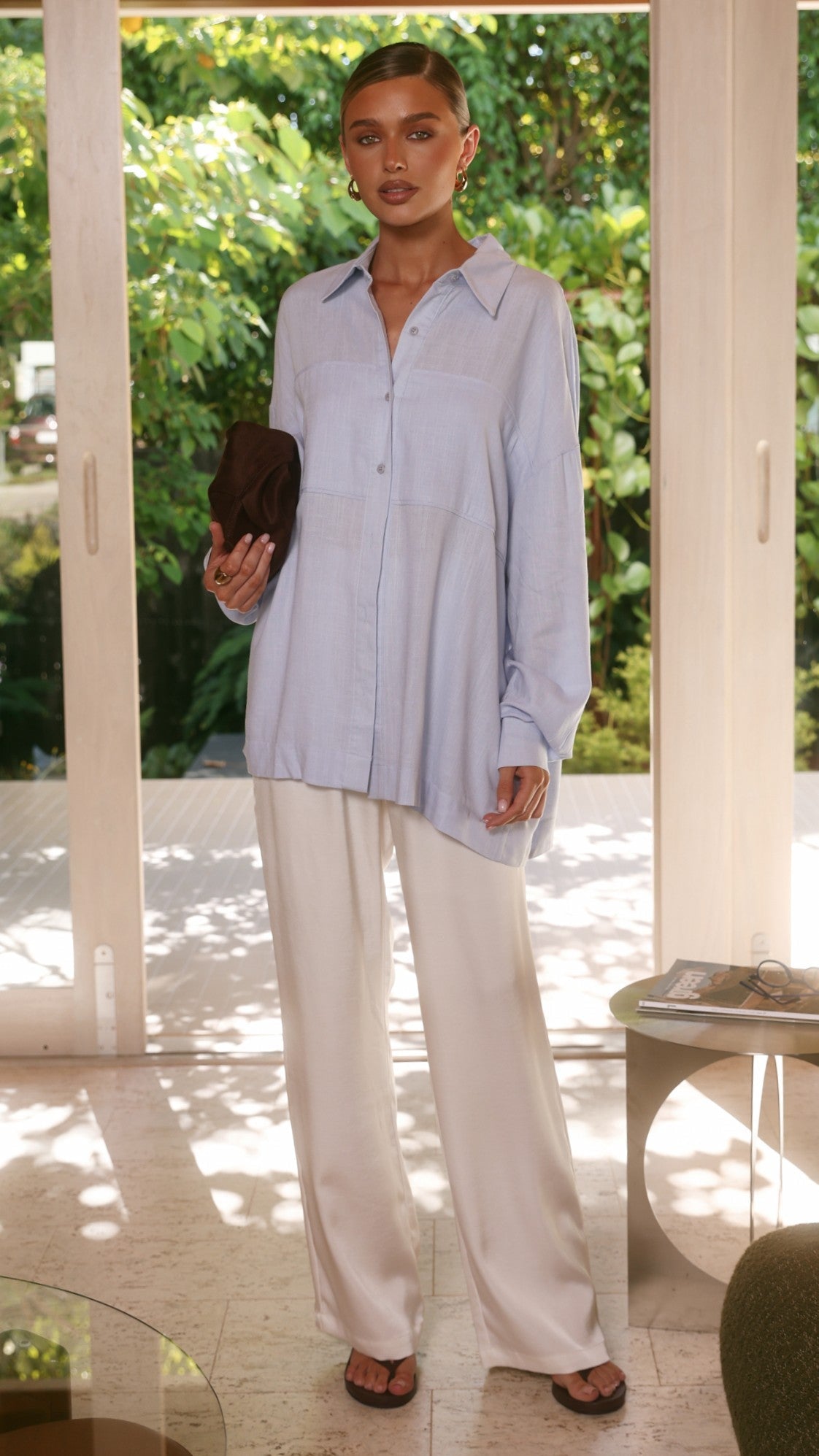 Adelaide Long Sleeve Top - Blue