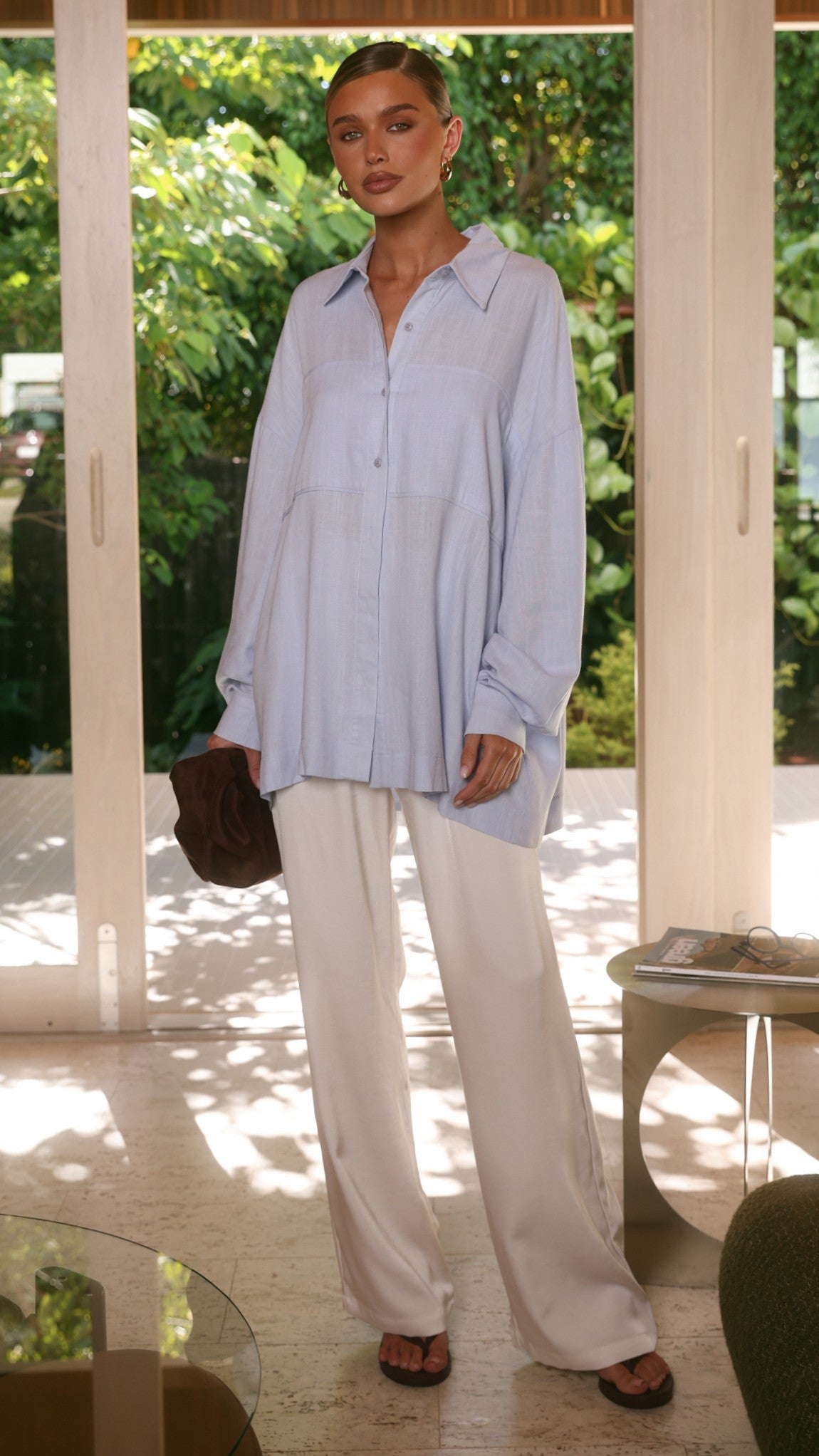 Adelaide Long Sleeve Top - Blue