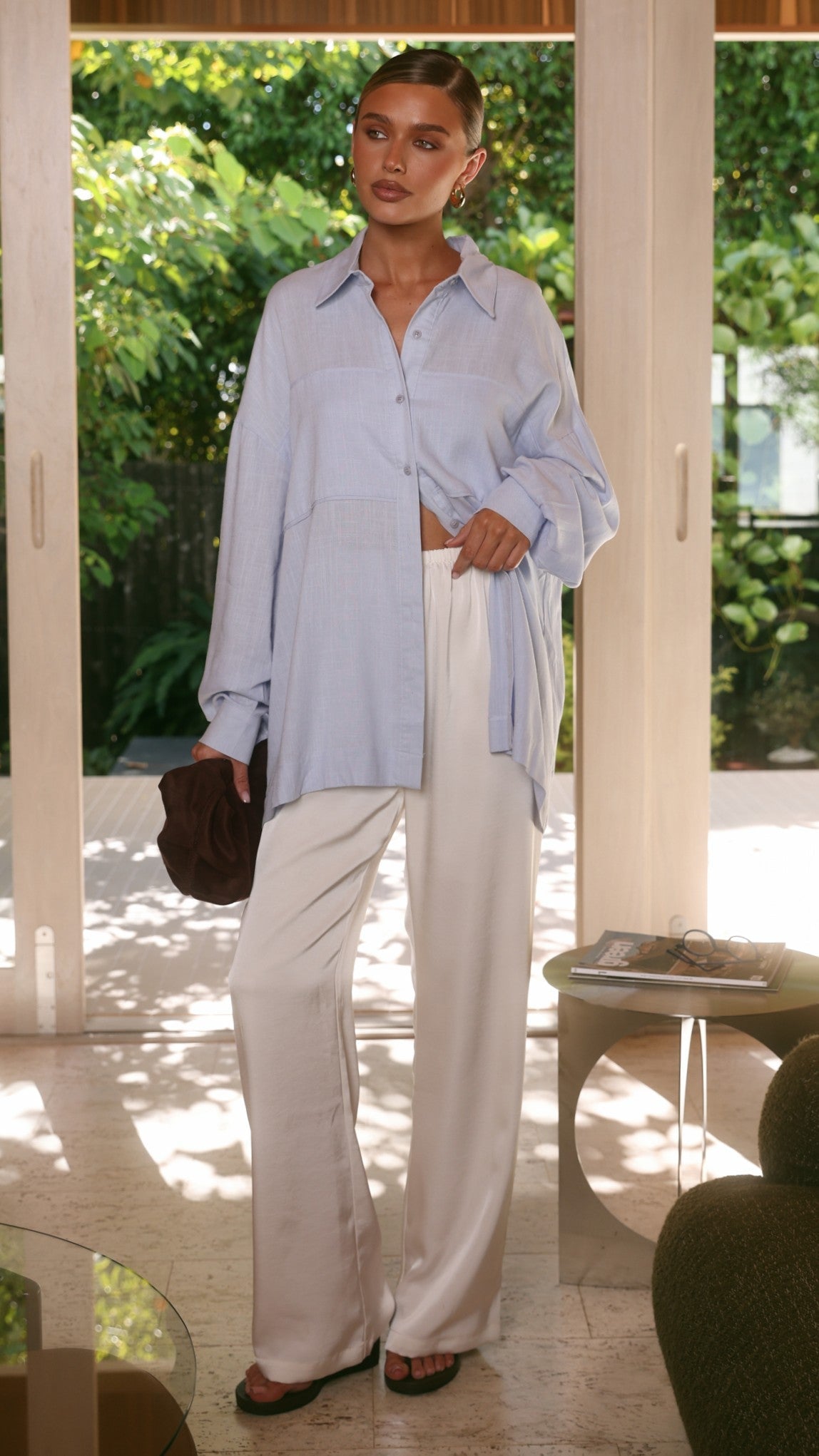 Adelaide Long Sleeve Top - Blue