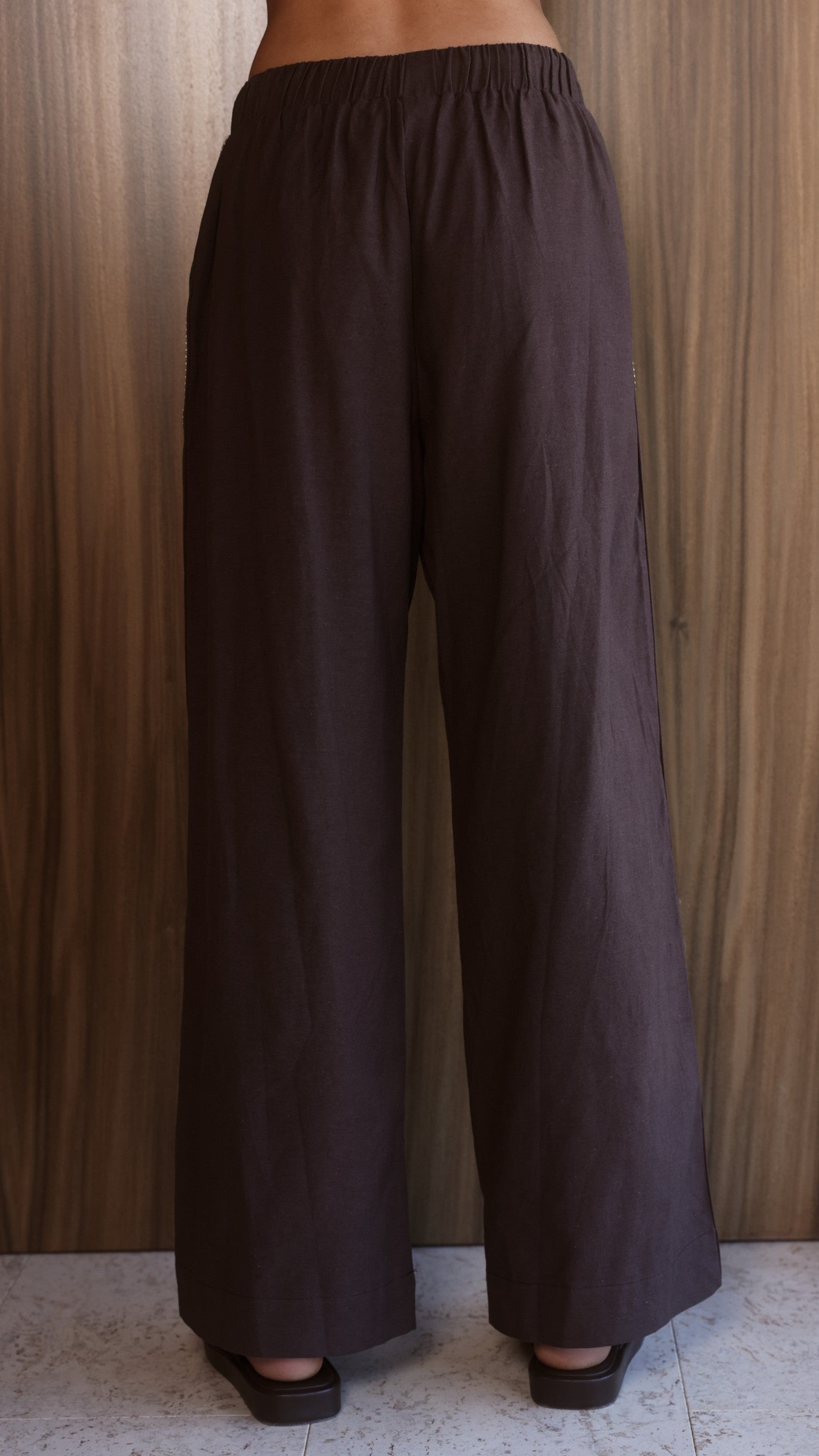Belara Pants - Chocolate/Beige
