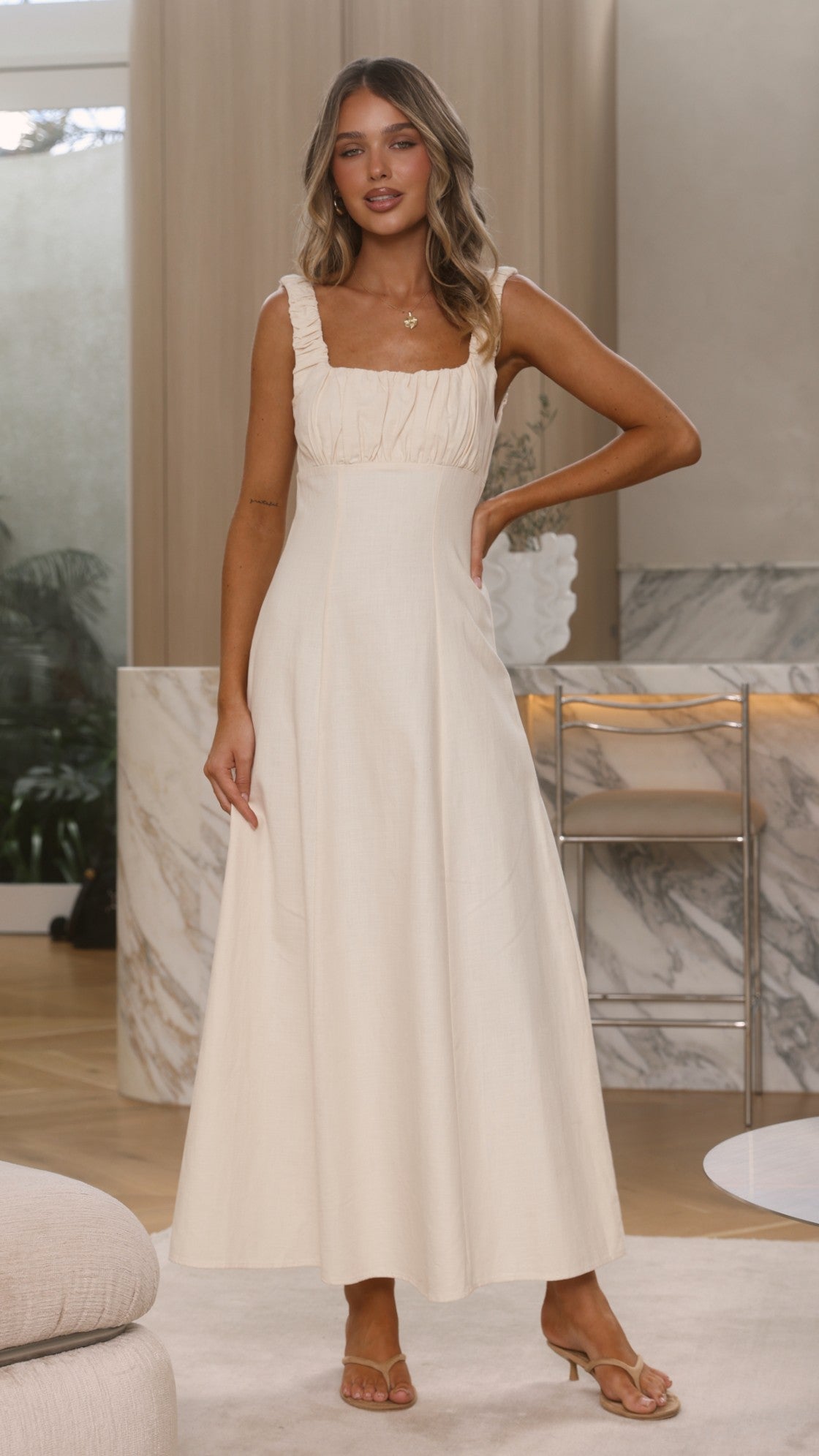 Adley Maxi Dress - Cream