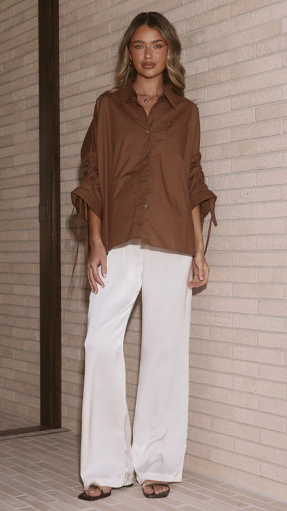 Alanna Shirt - Chocolate