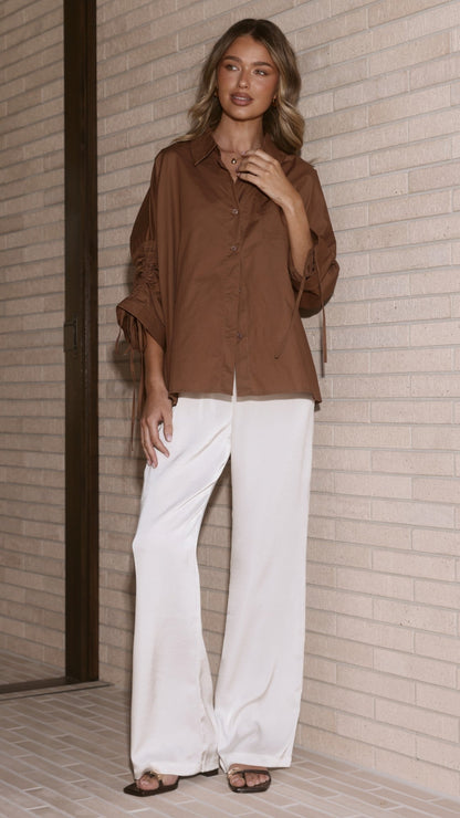 Alanna Shirt - Chocolate