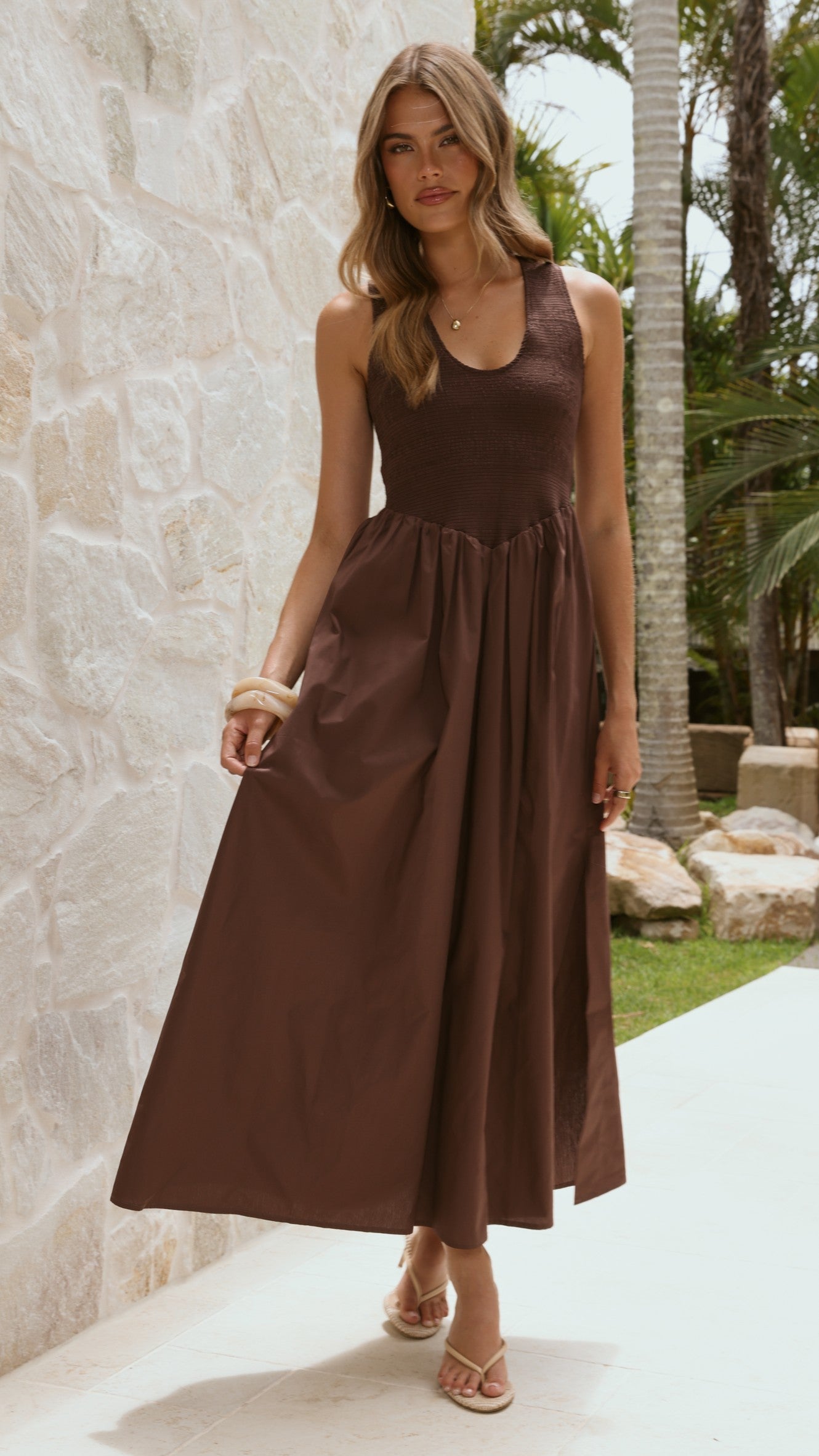 Amira Maxi Dress - Chocolate