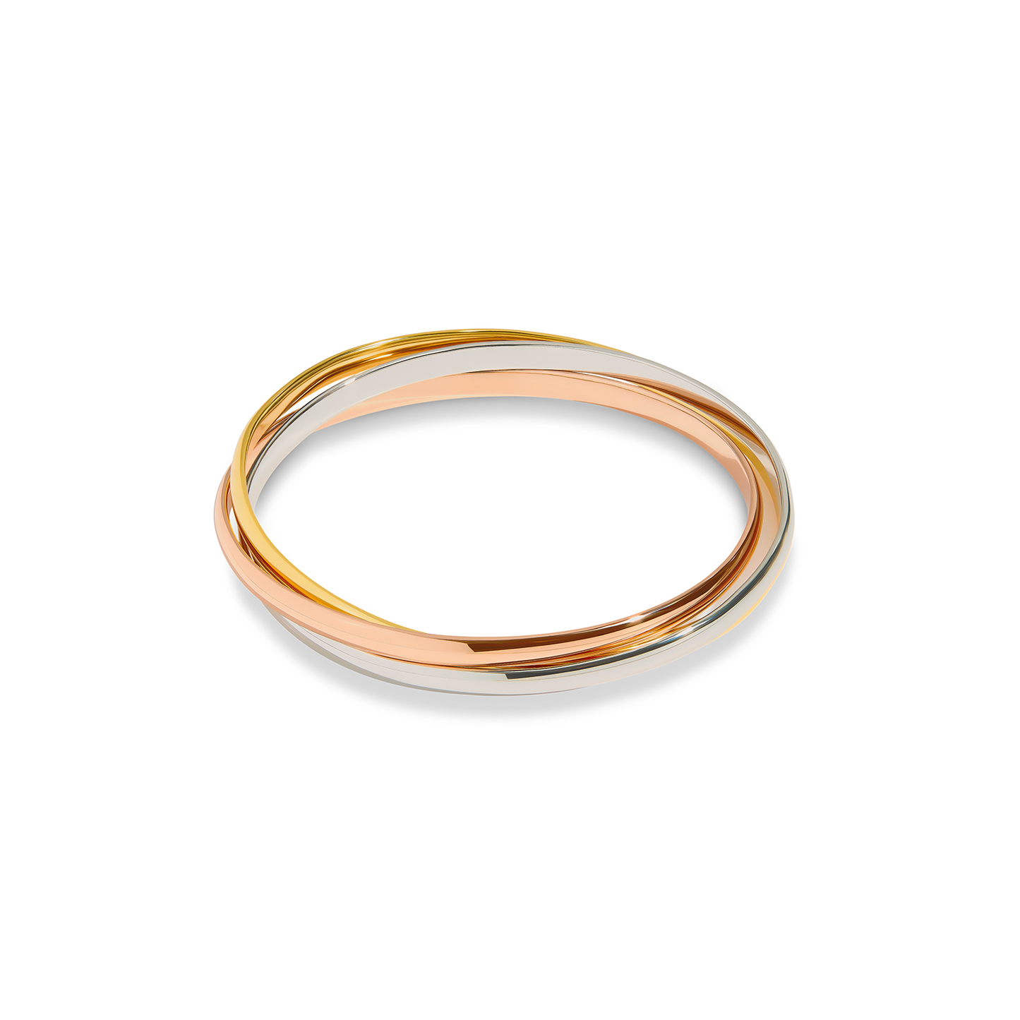 Trilogy Bangle (Gold/Rose Gold/Silver)