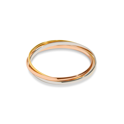 Trilogy Bangle (Gold/Rose Gold/Silver)