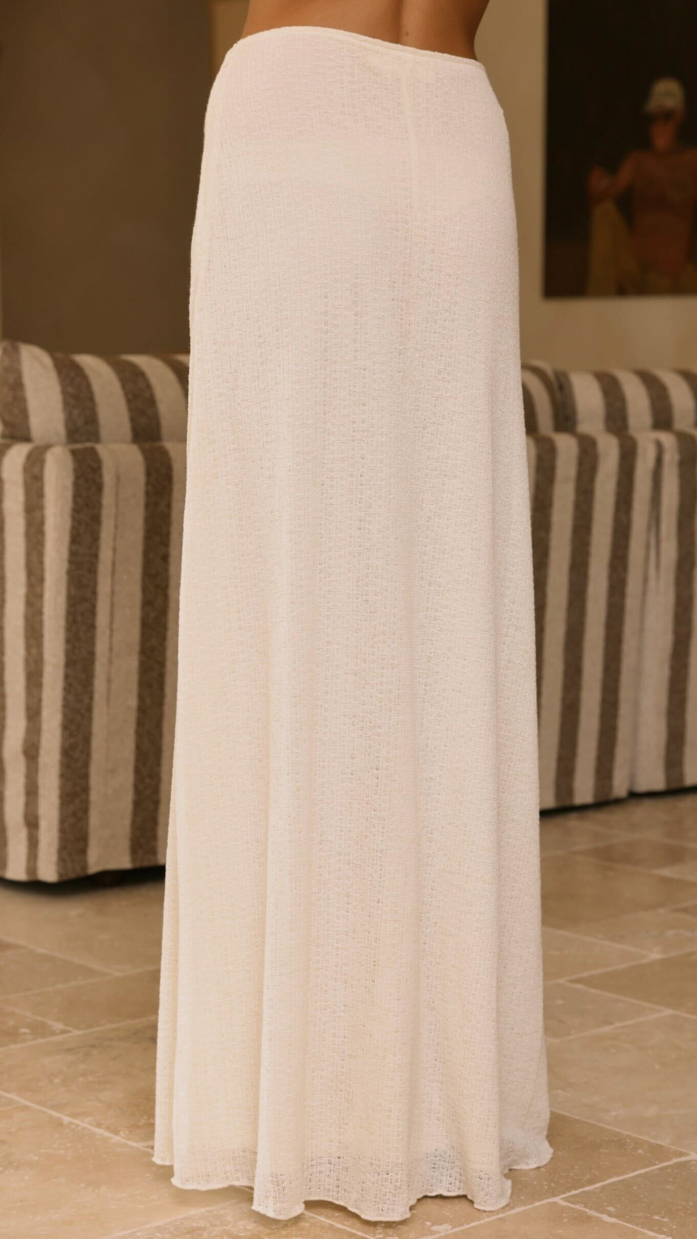 Bayley Knit Top and Skirt Set - Cream