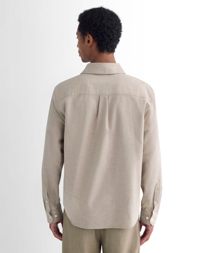 Brushed Flannel Shirt | Heathered Oatmeal