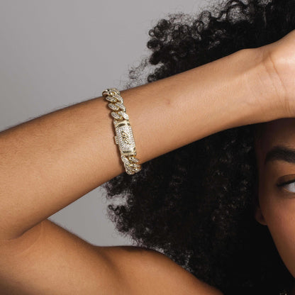 Diamond Cuban Link Necklace + Bracelet Bundle in Yellow Gold- 12mm