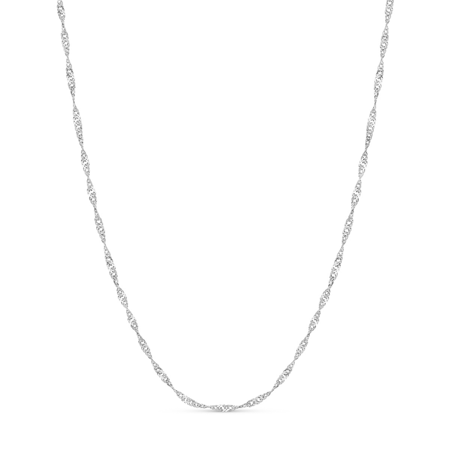 Twisted Chain Necklace (Silver)