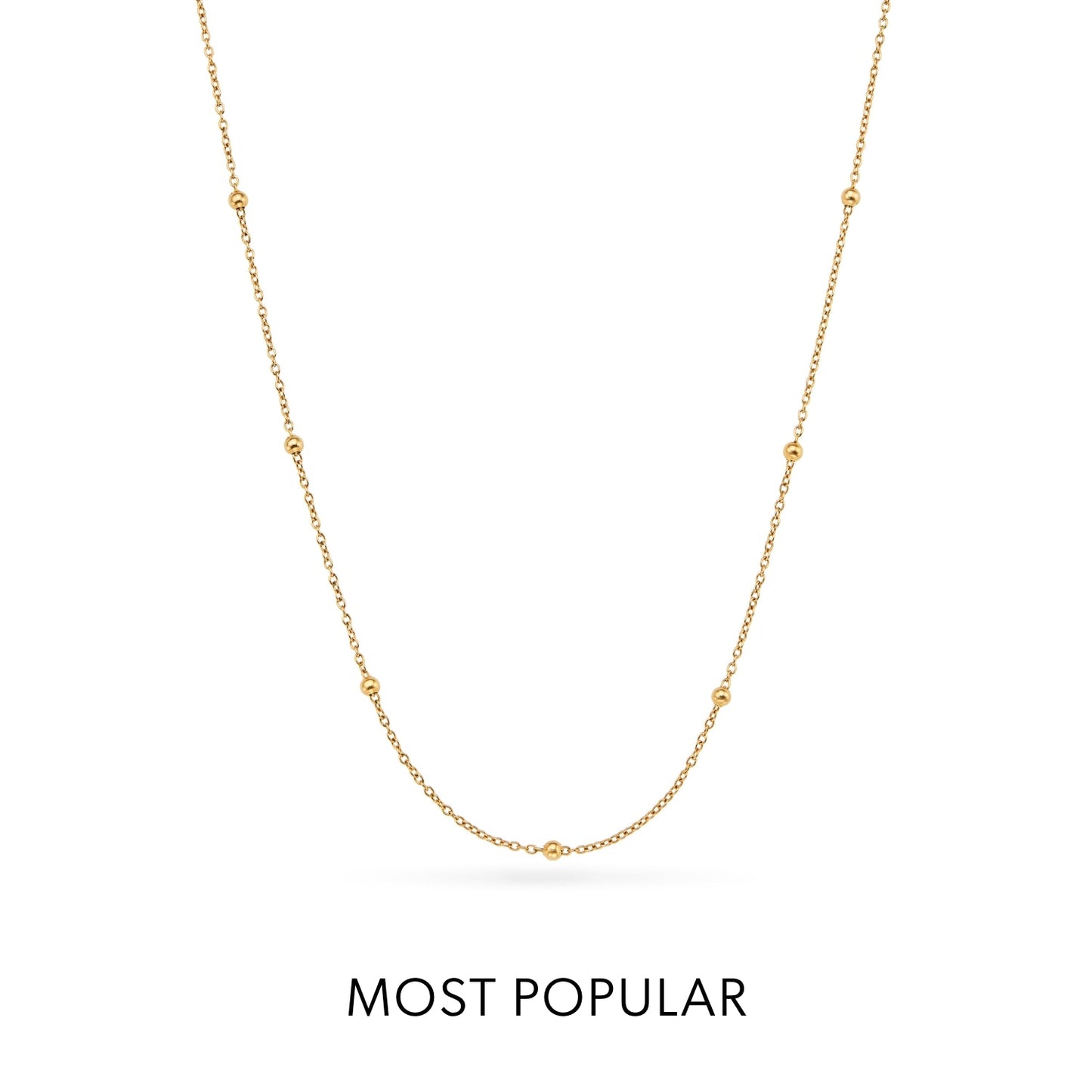 Written in The Sand Initial Necklace (Gold)
