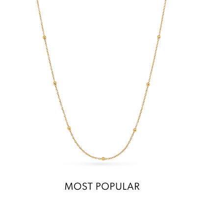 Written in The Sand Initial Necklace (Gold)