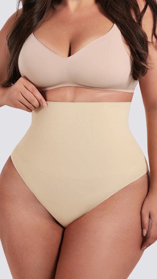 BZEZ Mid Fit Control Thong - Bare