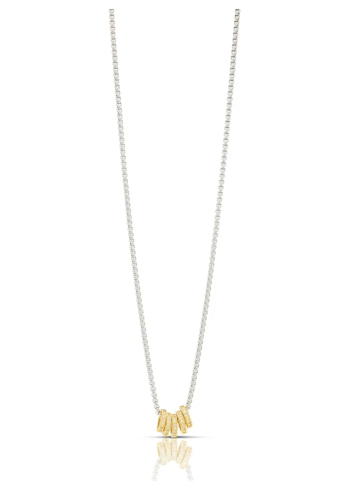 19" Greta Necklace (Two Toned)