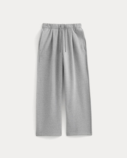 Luxe Fleece Pleated Sweatpant | Vintage Heather Grey