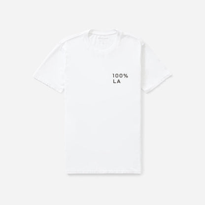 The 100% LA Cotton Box-Cut Tee | White / Black